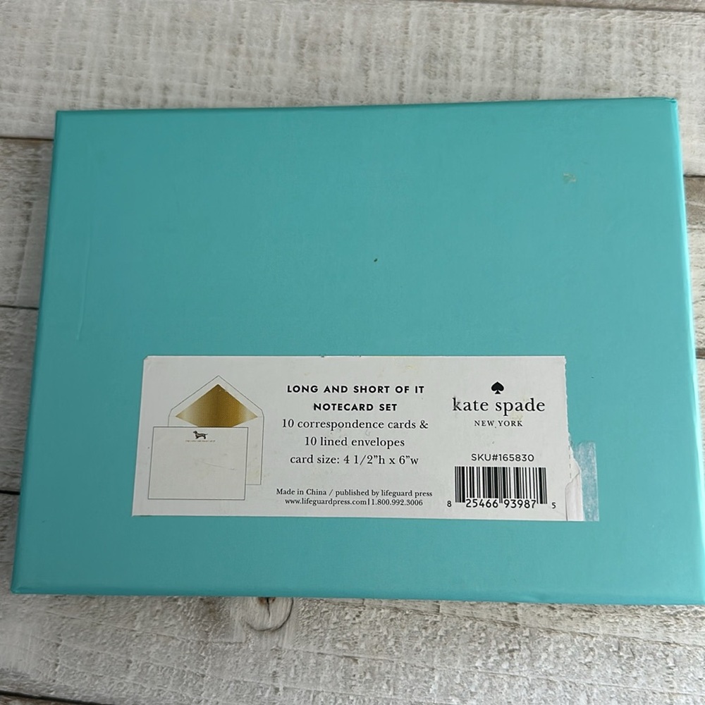 Nwt Kate spade long and short of it dog notecard envelope correspondence set - Picture 4 of 6
